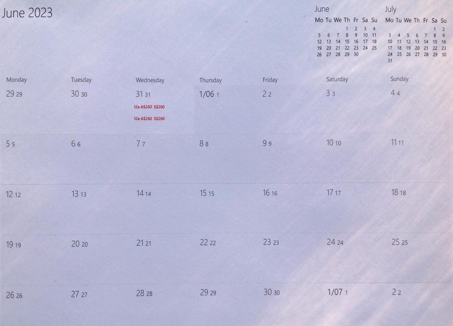 June 2023 Room Rates